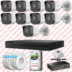 Hilook İp Kamera Seti 1080p Fullhd 9 Güvenlik Kamerası